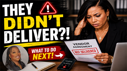 Vendor Didn't Deliver What was Promised