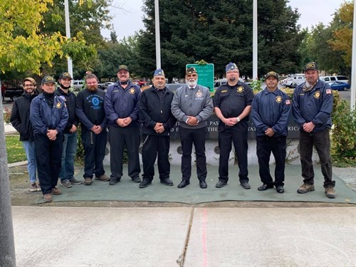 Members of the Sons of the American Legion supporting the annual Veterans Day event at Veterans Park