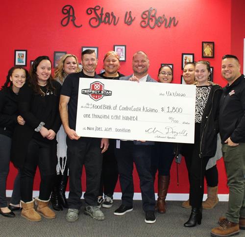 Food Bank of Contra Costa and Solano 2019 Donation Perfect Star HVAC 