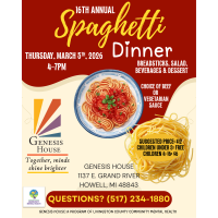 Genesis House 16th Annual Spaghetti Dinner!