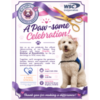 A Paw-some Celebration-Official Ribbon Cutting of our Theraphy Dog