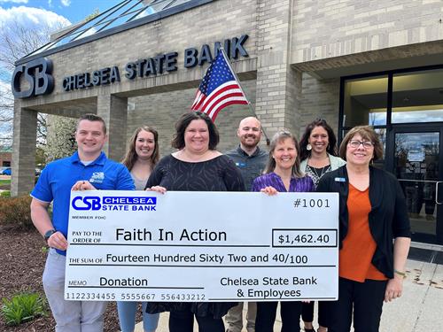 CSB Donation to Faith in Action- Investing in the Communities we Serve!