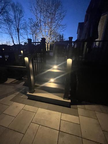 Deck railing lights