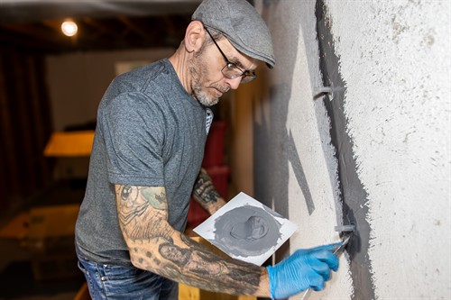 Epoxy Injection Repair In Progress