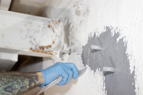 Epoxy Injection Repair In Progress