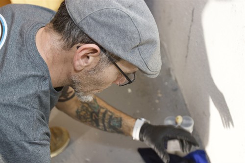 Epoxy Injection Repair In Progress