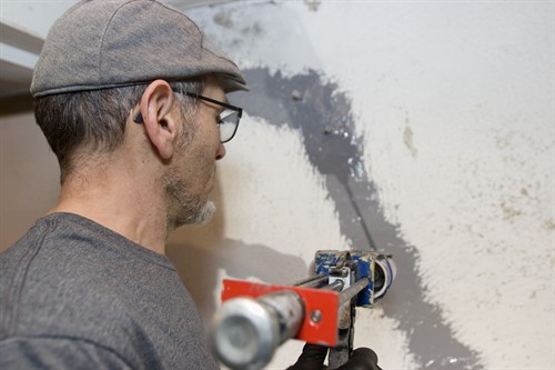 Epoxy Injection Repair In Progress