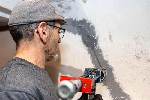 Epoxy Injection Repair In Progress