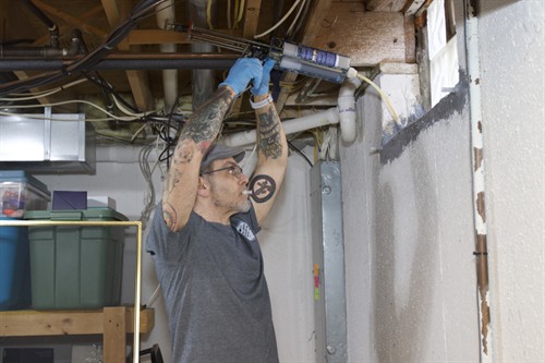 Epoxy Injection Repair In Progress