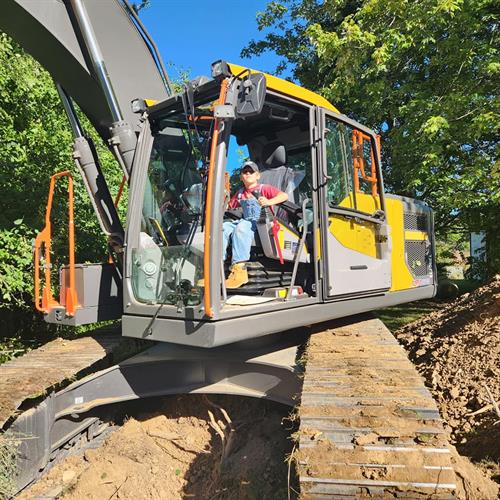 Little Man in the Excavator