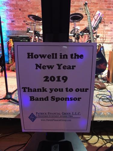 Howell DDA New Years Eve Band Sponsor 2018