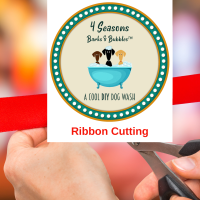 Ribbon Cutting at 4 Seasons Barks & Bubbles