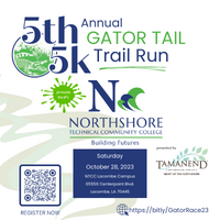 5th Annual Gator Tail 5k Trail Run benefitting Northshore Technical Community College