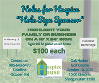 Holes for Hospice Golf Tournament