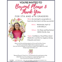 "Beyond Please & Thank You" Event for 5th & 6th Grade Young Ladies 