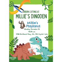 Ribbon Cutting at DinoDen in Millie's Playland