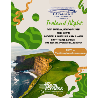 "The Heart of Ireland" Informative Night with Cary Travel Express & Cary-Grove Area Chamber of Commerce