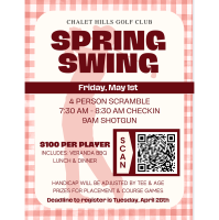 Chalet Hills Golf Club Spring Scramble