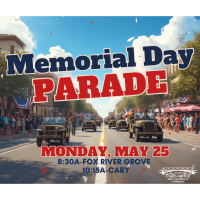 Memorial Day Parades in Fox River Grove and Cary 2026