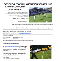 Cary-Grove Football Association 2017 Annual Community Golf Outing
