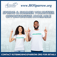 Home of the Sparrow Summer Volunteer Opportunities for Individuals & Groups