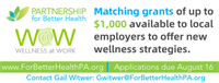 Invitation to Local Employers: $1,000 Grants Available Through Wellness@Work
