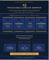 15 INVALUABLE LAWS OF GROWTH WEBINAR SERIES ANNOUNCED