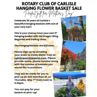 Rotary Club of Carlisle Hanging Flower Basket Sale