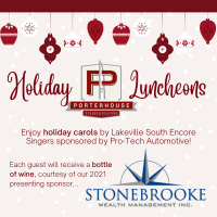 2021 Holiday Luncheon- Thursday, December 9th