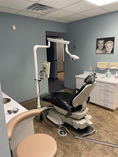 Special sanitary paint was used in this exam room at Dakota Dental