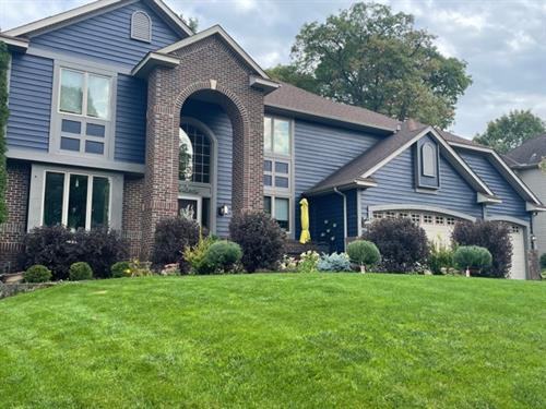 After: Lakeville home with fresh paint in Naval and Gray 