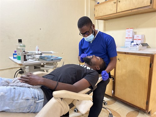 Haiti has 1 dentist per 10,000 patients. We are so thankful we have Dr. Dorival!