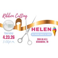 Ribbon Cutting Helen Ice Cream Sweet & Treat