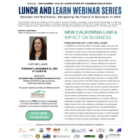 Lunch and Learn Webinars Sponsored by V.A.C.E.