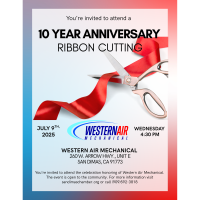 Western Air Mechanical 10 Year Anniversary Ribbon Cutting
