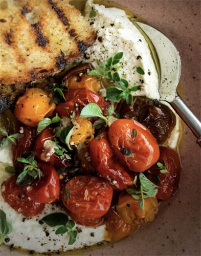Goat cheese, roast tomatoes & fresh sourdough