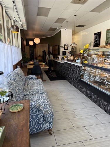 Comfy seating to catch up with a friend