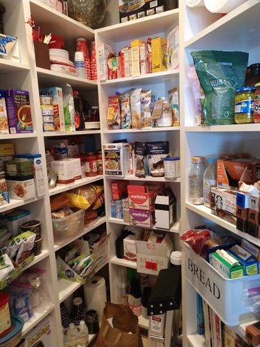 Before - Pantry stuffed, food going to waste, hard to identify what is on hand