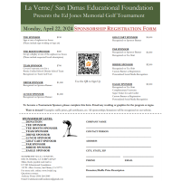La Verne/San Dimas Educational Foundation Presents the Ed Jones Memorial Golf Tournament