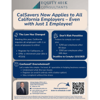 CalSavers Now Applies to All California Employers - Even with Just 1 Employee!