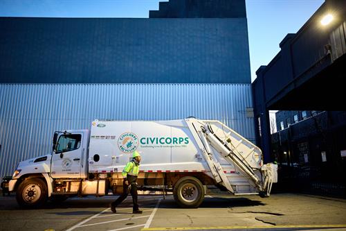 Recycling truck and driver