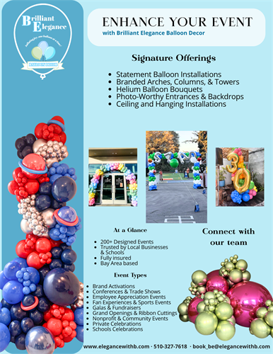 Brilliant Elegance Balloon Decor Capabilities Sheet