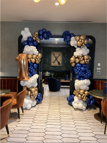Double Door Balloon Garland Entrance in Burlingame