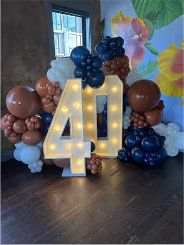 San Francisco Private Event Balloon Garland and marquee setup