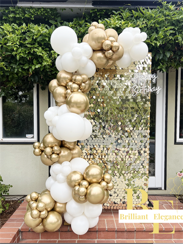 Palo Alto Private Birthday Shimmer Wall setup 
