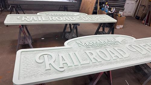 In house HDU custom routed signs