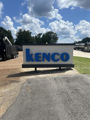 Metal monument sign with front AND back lit illumination