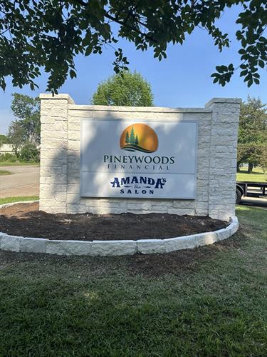 New monument sign.  LED illuminated sign cabinet with digitally printed graphics.