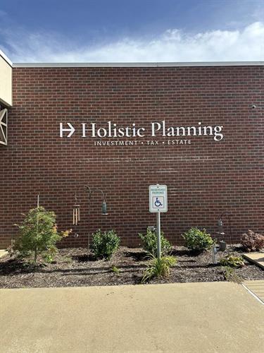 Flat cut metal letters and logo