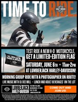 Test Ride Flag Promo Kickoff — Lumberjack Harley-Davidson